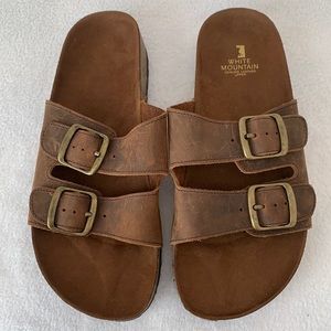 White Mountain Leather Sandals